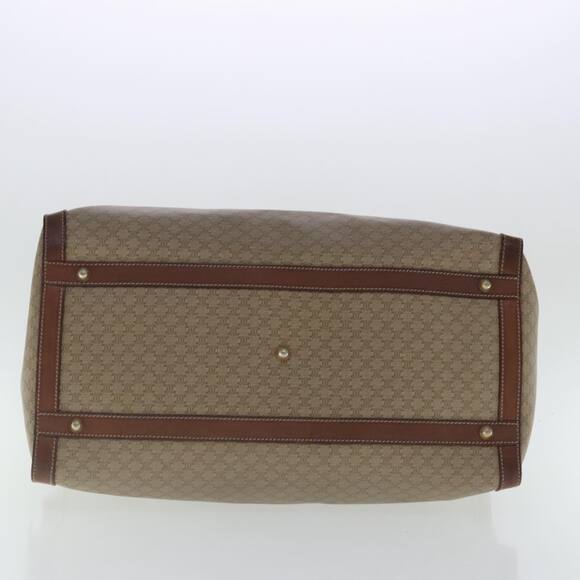 CELINE Macadam Canvas Boston Bag Beige Brown Gold - Picture 9 of 12